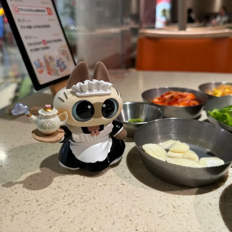 Oryginalna Figurka Anime Kot Siamski Azukisan z Restauracji Bean Paste, Kolekcjonerski Model Statuetka z PVC, Zabawka, Uroczy Prezent dla Dzieci