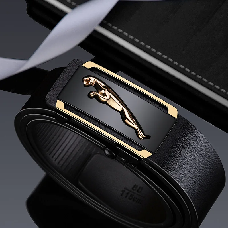 Молодежный ремень среднего возраста — новая воловья кожа с пуговицами из цинкового сплава, универсальный модный пояс для мужчин