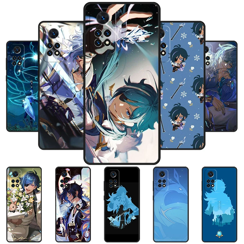 Kaeya Genshin Impact Official Art Phone Case For Redmi Note 11 EPro 11S 10T 9S Promax 8 Pro Xiaomi Mi 11 12X 12S Ultra Cover