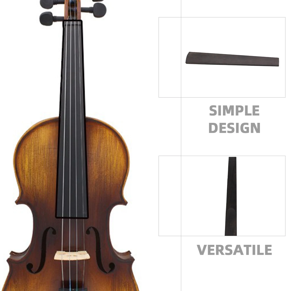 

Ebony Fingerboard Wooden Violin Fretboard Replacement Double Sided Tape Various Violins Durable Authentic Sound Quality Smooth