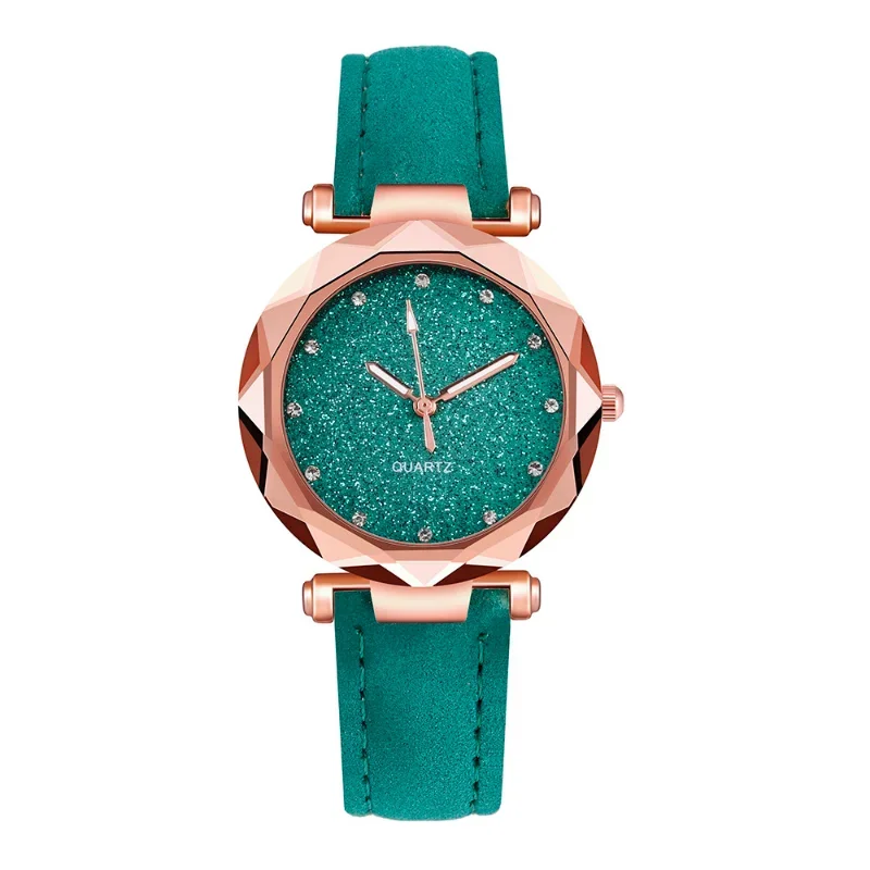 Ladies Fashion Korean Rhinestone Rose Gold Quartz Watch Female Belt Watch Women\'s Watches Fashion Clock Watch Women Watches #vk