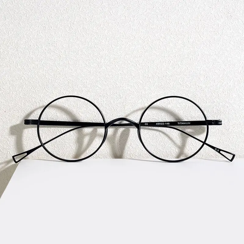 Titanium Round Prescription Glasses Frame Men Women Vintage Retro Optical Myopia Eyeglasses Japanese Brand John Lennon Eyewear