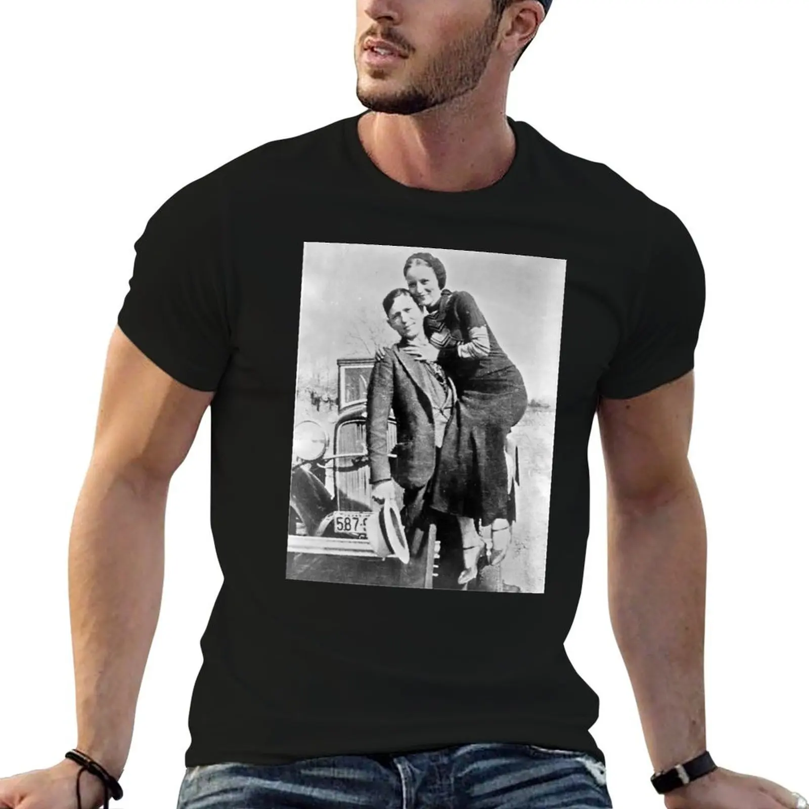 

Vintage Bonnie & Clyde T-Shirt t shirts designer man t shirt summer t shirts for man graphic funny T-Shirt