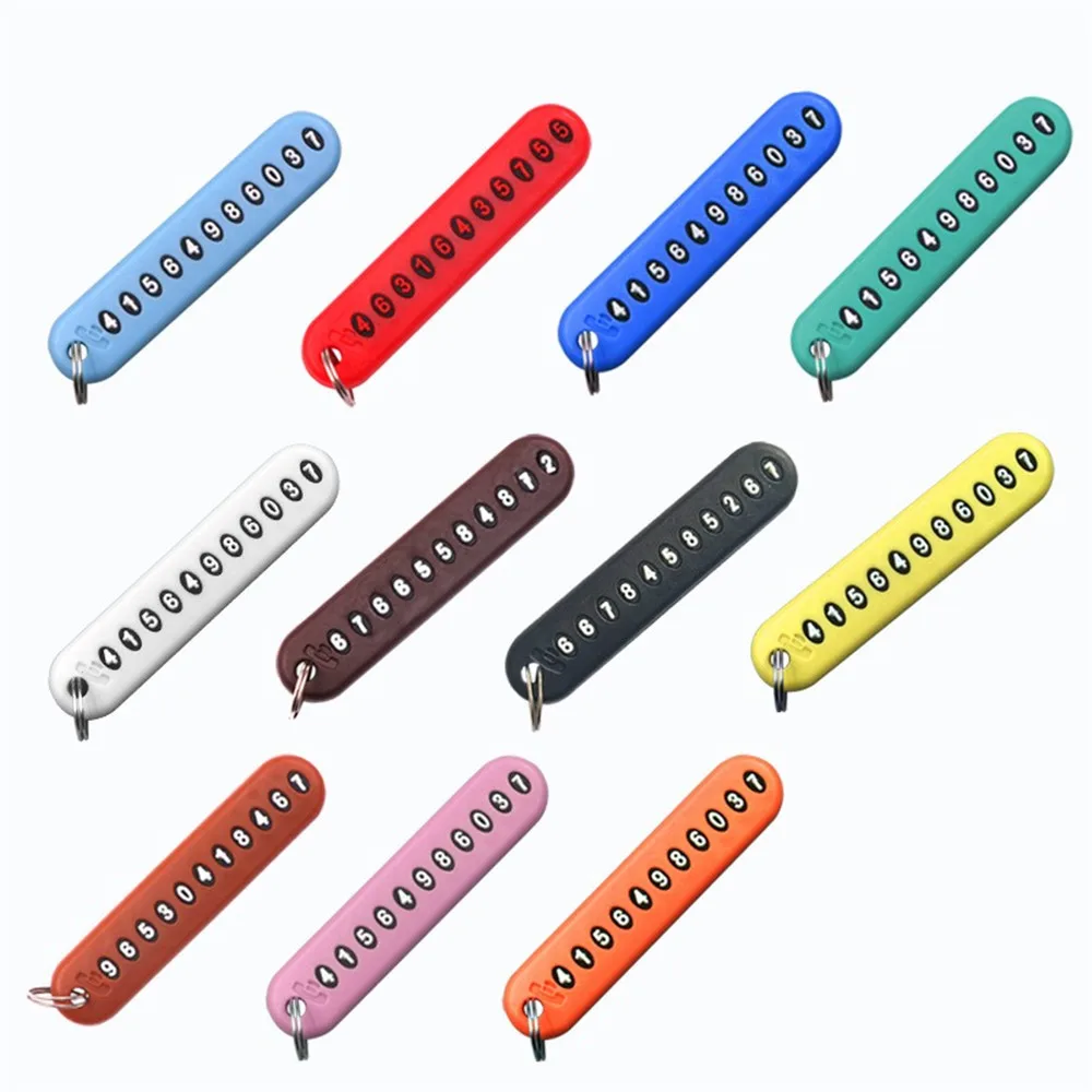 Decorativo O Conveniente Veículo Chaveiro, Chaveiro, Fast Car Phone Number Card Keychain, Auto Peças, Bolso