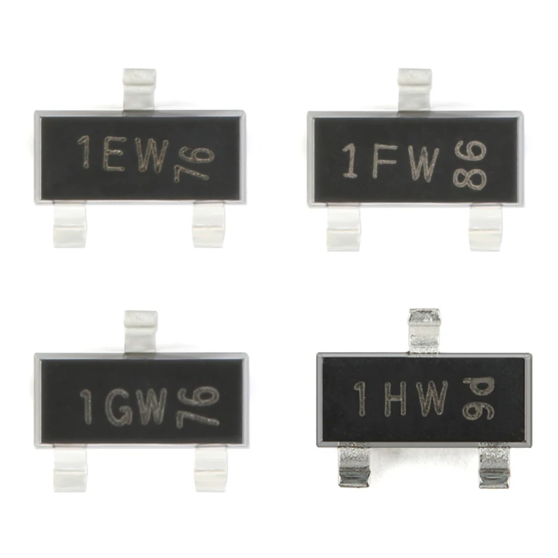 1000PCS BC847 1FW 1GW 1HW 1EW New Original TO-236AB Bipolar Transistors SOT23 BJT  SMT Transistor