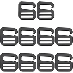 10pcs 24.5mm G Hooks Buckles Adjustable Zinc Alloy Buckles Black Backpack Luggage Strap Buckle Outdoor Webbing Buckle Clip