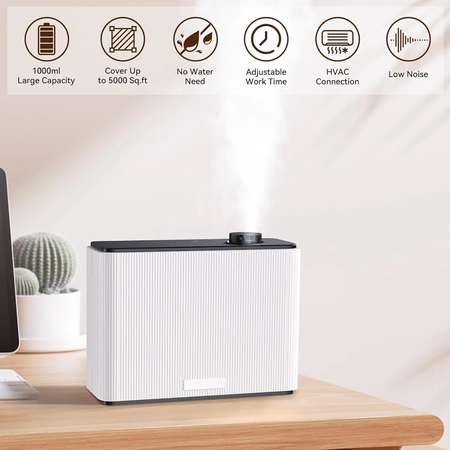 พื้นที่ขนาดใหญ่ Commercia 1000ML HVAC กลิ่นหอม Diffuser WIFI บลูทูธสมาร์ทกลิ่น Air Machine สําหรับโรงแรม Waterless Aroma Diffuser