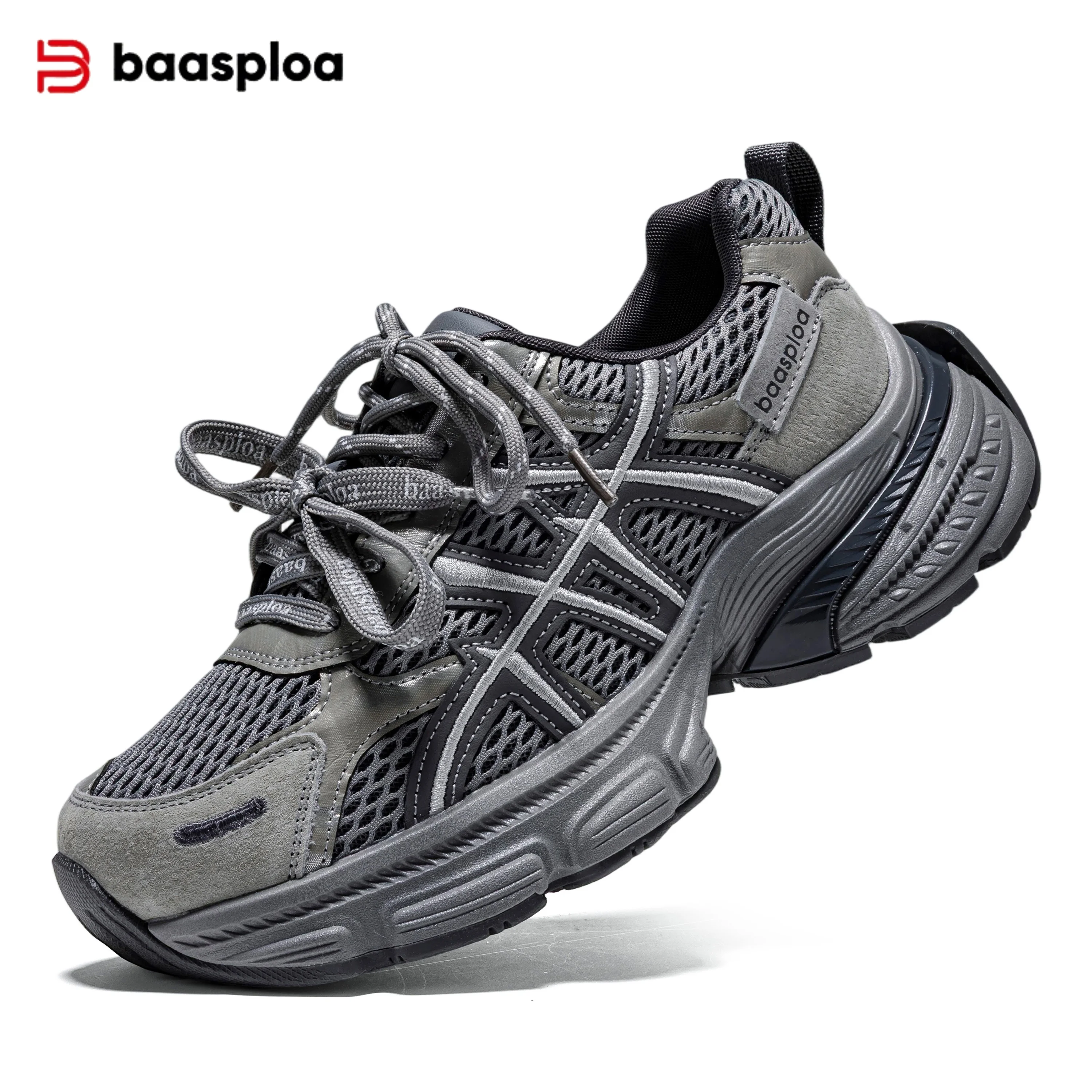 Baasploa Women Sport Shoes New Fashion Comfort Chunky Sneakers Platform Female Breathable Casual Sneakers Versatile Non-Slip