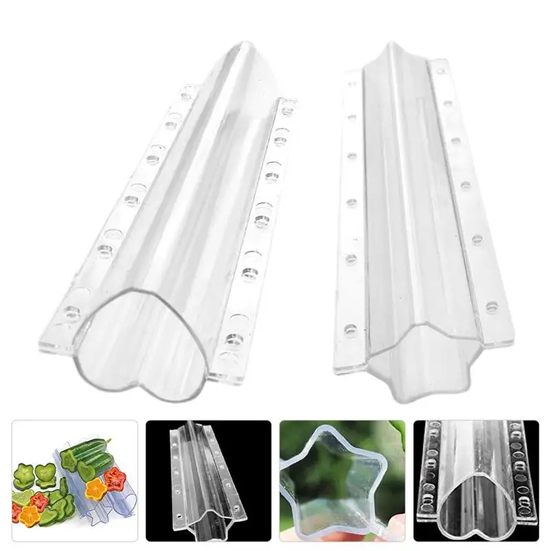 2PcsCucumber Shaping Mold Five-Pointed Star Shape Heart-shaped Garden Vegetable Growth Forming Mould Kitchen Cooking Accessories