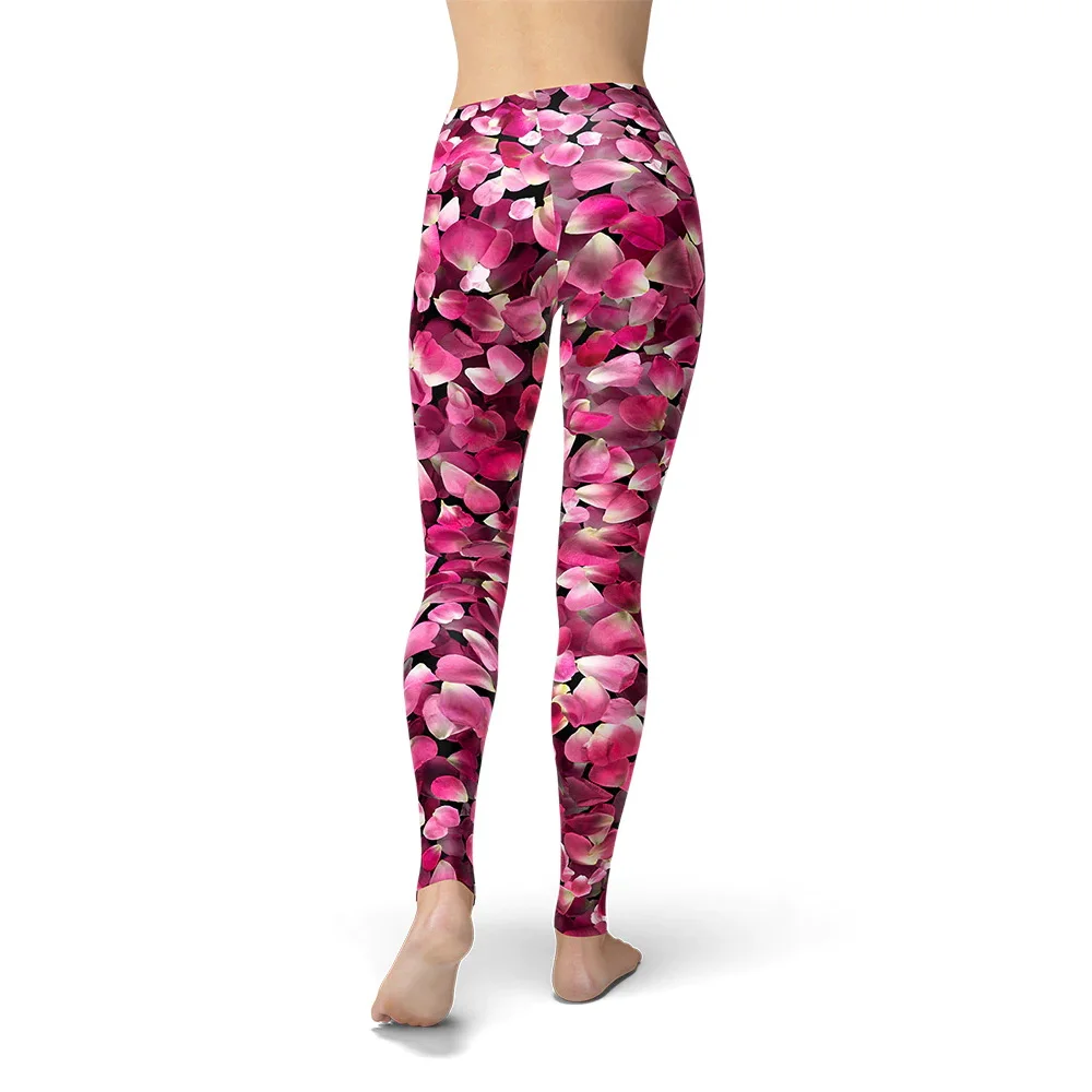 Spring and summer new slim-fit flower print travel work daily wear comfortable skin casual tight women\'s leggings thin trousers