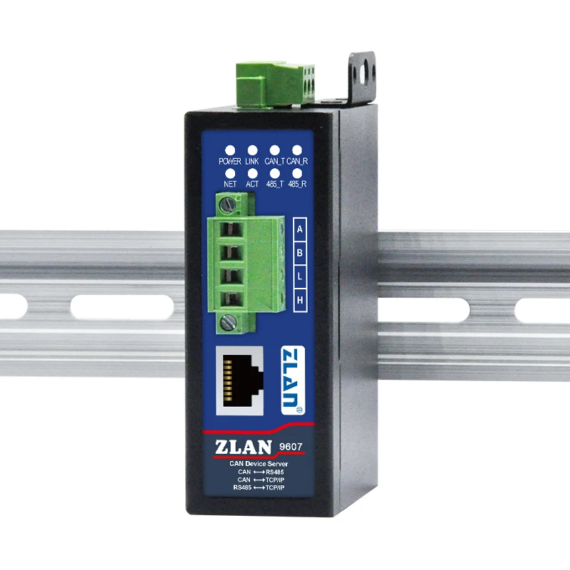 산업용 CAN 버스 상호 변환 ZLAN9600/9607 CAN RS485 시리얼 포트 이더넷 TCP/IP 네트워크 포트 통신 네트워킹