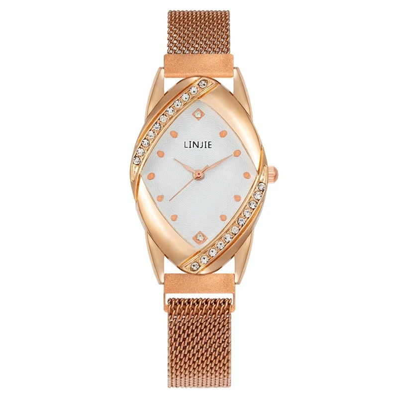 New Fashion Luxury Woman Rhombic Watch Women Mesh Magnet Casual Quartz Watches For Gifts Reloj Mujer Ladies Wristwatches Clock