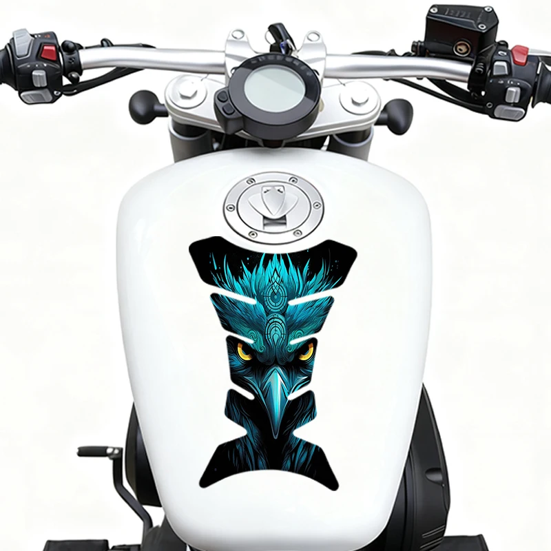

2 pieces per set motorcycle fuel tank sticker Mystic Raven Head Anti-scratch film material protection sticker vinyl