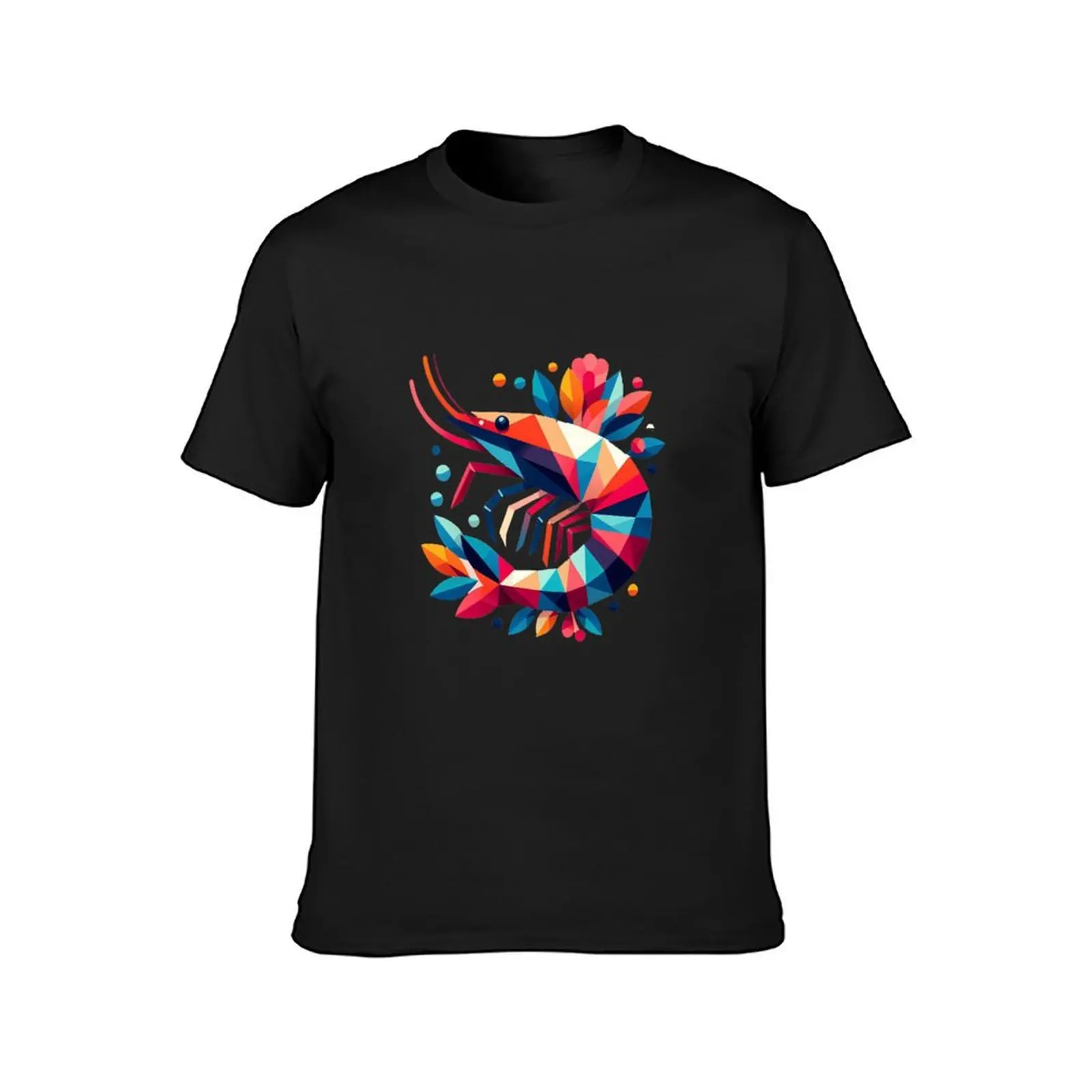 Colorful Little Shrimp T-Shirt shirts graphic tee Short sleeve tee clothing for men