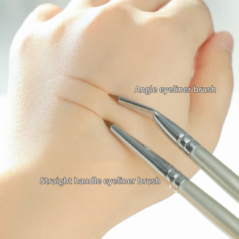 Präzisions-Eyeliner-Pinsel, fein abgewinkelt, Gel-Eyeliner-Werkzeug mit synthetischen Borsten, ultradünner, schräger, flacher Winkel für Augen-Make-up