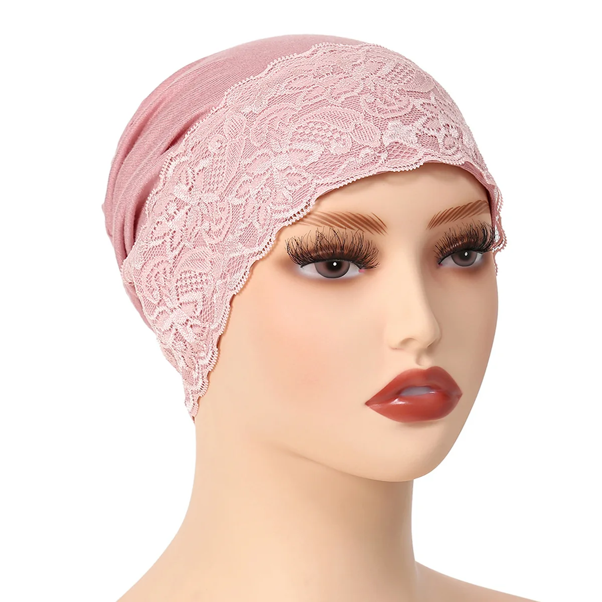 Lace Underscarf Beanies Women Inner Hijab Hat Ninja Cap Headscarf Muslim Head Wrap Bonnet 2024 Bandanas Headband Turbante Mujer