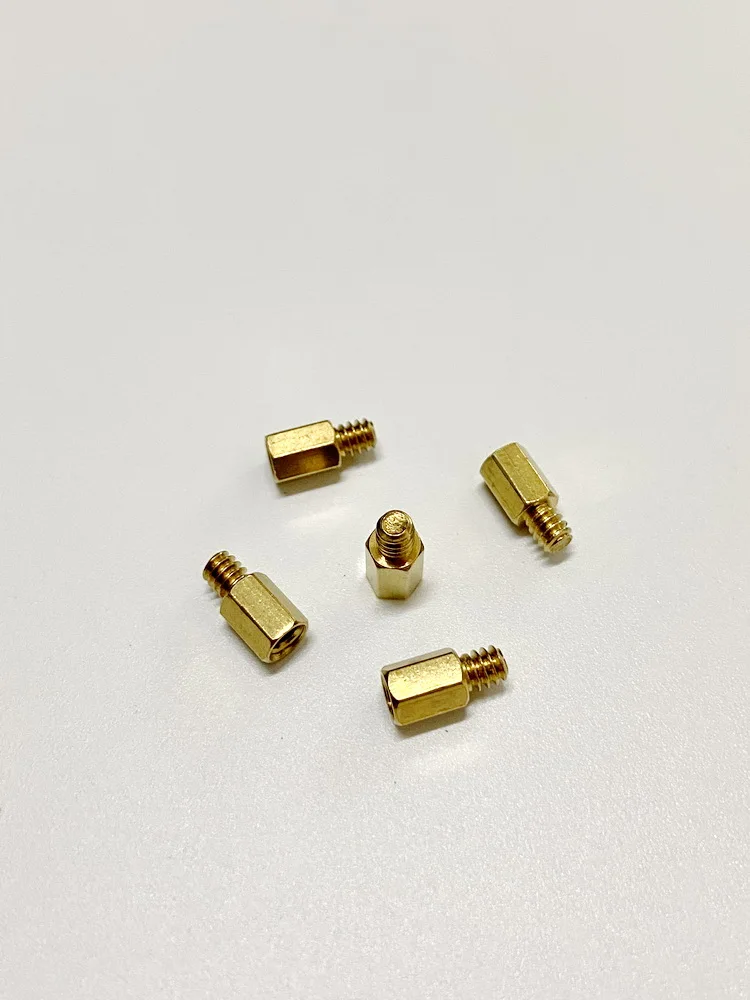 

Brass Material Fasteners Hexagon Internal And External Threads 6-32 Bolt PCB Board Support Spacing Isolation Pad High Stud