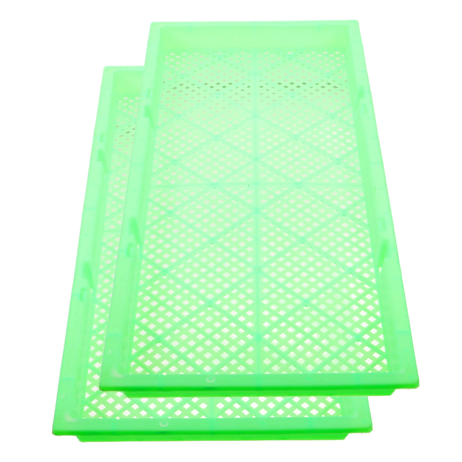 

2Pcs Garden Growing Trays Plant Germination Case Flower Growth Plate Sowing Tray Propagator Container for Indoor Outdoor Use
