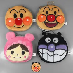 Kawaii Anpanman Baikinman Coin Purse Wallet Cute Anime Cartoon Plush Toys Pendant Children's Birthday Gift Creative Peripherals