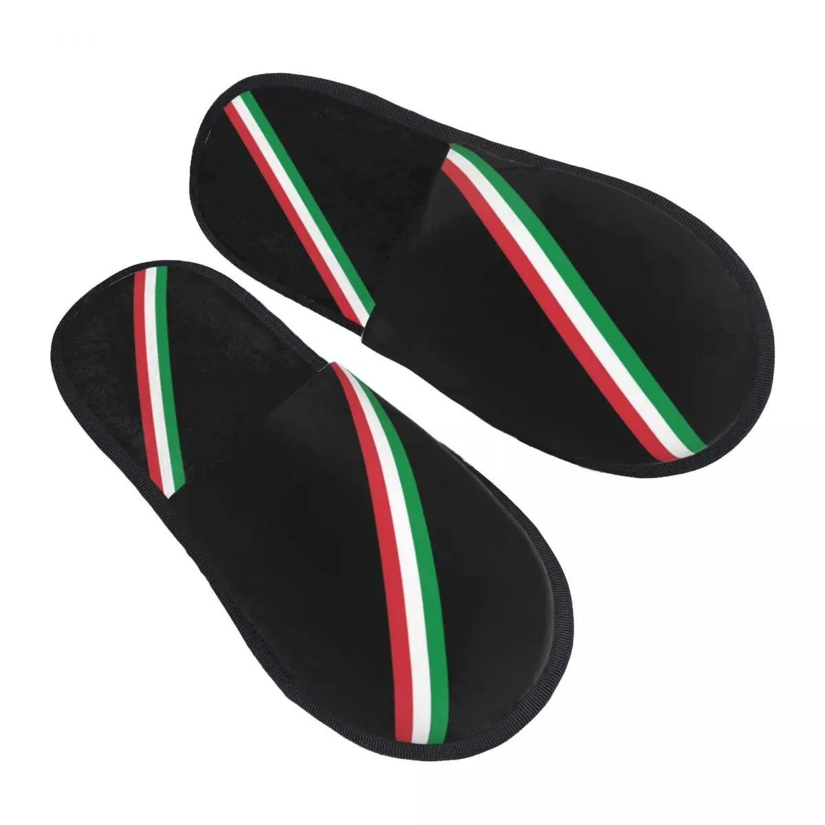 

Уютные тапочки в полоску с флагом Италии на заказ и из пены с эффектом памяти, женские итальянские домашние туфли Pride Spa