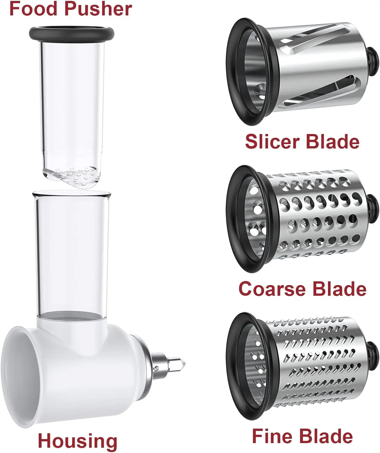New Slicer Shredder Attachment for KitchenAid Stand Mixers, Vegetable for Kitchenaid, Cheese Grater by Gvode