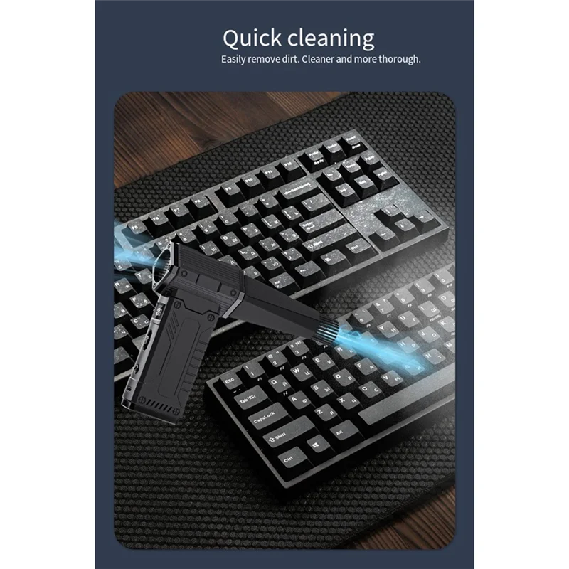 B98A-LED Display Electric Air Duster, Compressed Air Duster With 130, 000RPM Turbo Blower And Light For PC, Car For Keyboard Hom