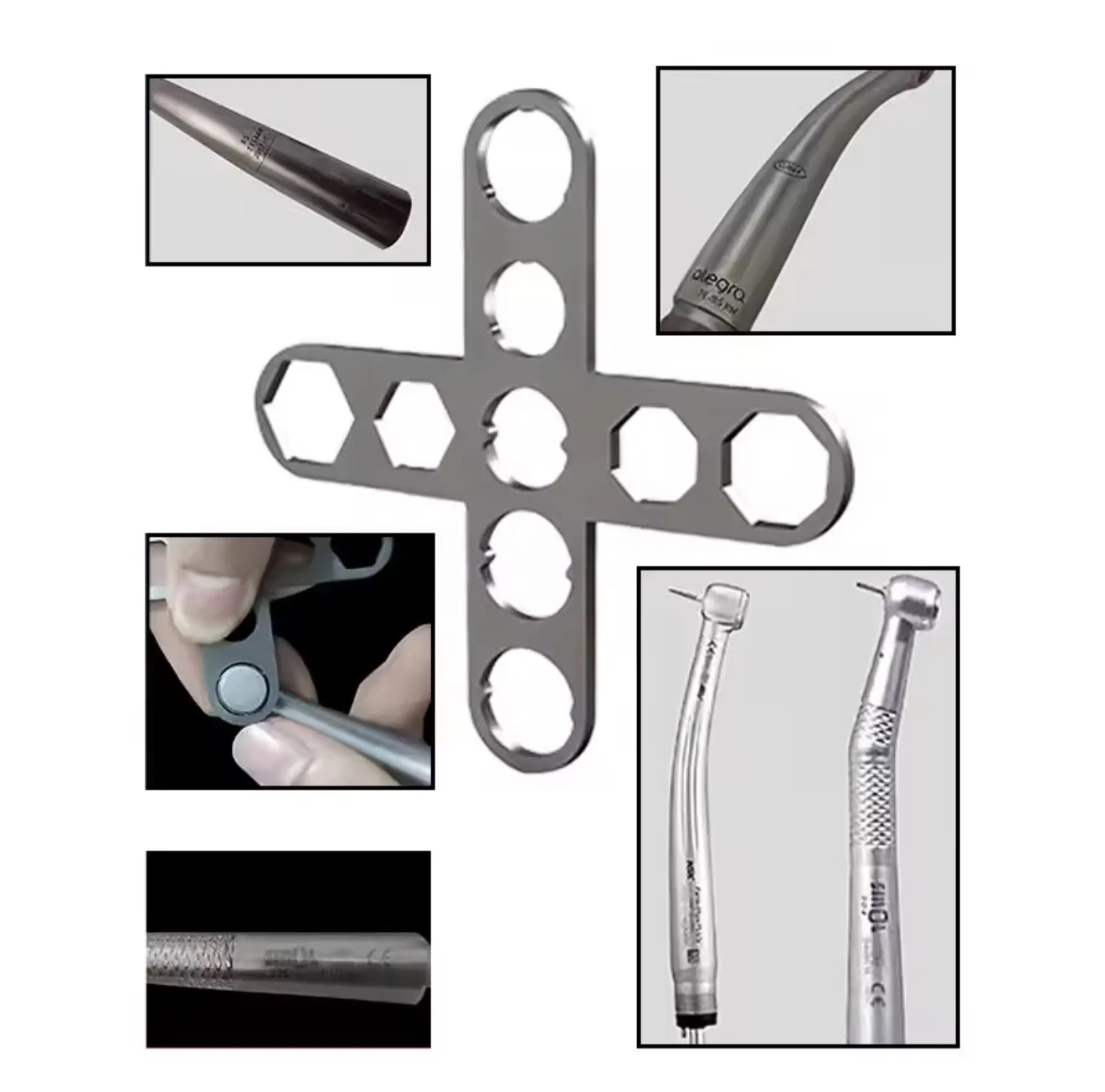 DENILK Dental Turbine Handpiece Wrench NSK KAVO WH Implant Motor Cartridge Rotor Shaft Spindle Back Cover Repair Removal Tool