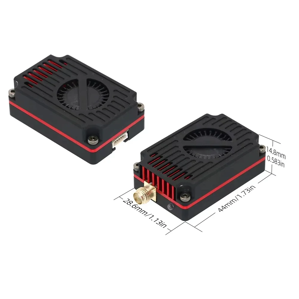 

RushFPV 4.9G 4W VTX Transmitter Module 48CH 4000W Built-in Heat Sink+Fan For Long Range Drone RC Model Parts FPV