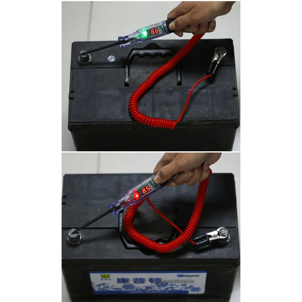 

Автомобильная тестовая ручка, светодиодная тестовая лампа, цифровой автомобильный дисплей, 12v24v70V, схема ремонта автомобилей, ручка для обнаружения и тестирования предохранителей