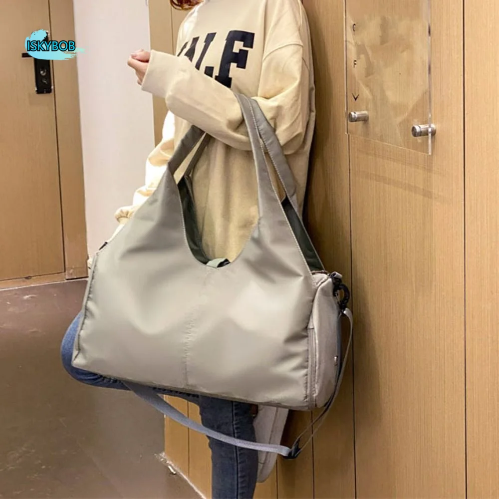 

Portable Oxford Carry On Travel Bag Large Capacity Waterproof Storage Handbag Wet Dry Separation Sports Fitness Bags Women Men