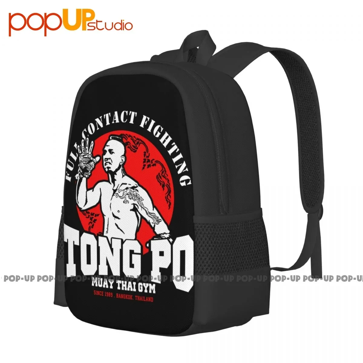 Tong Po Muay Thai Fighter Villain Kickboxer Van Damm Backpack Large Capacity Swimming Gym Tote Bag