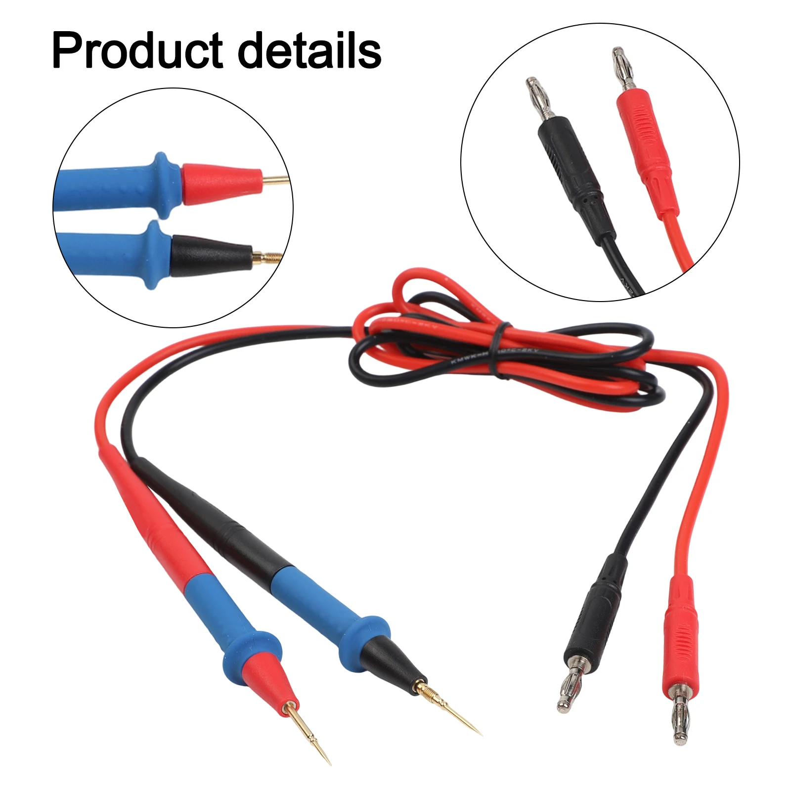 Multimeter-Compatible Test Pen Featuring Silicone Wire and Replaceable 0.1mm Steel Needle Tips for Fine Electrical Point Probing