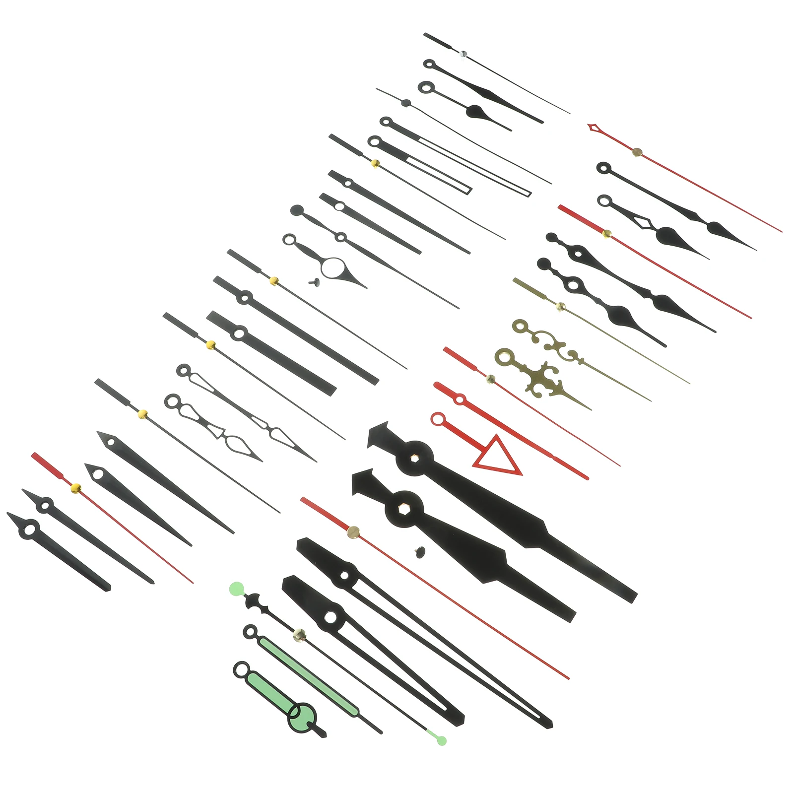 

15 set Hands Set Assortment Diy Repair Wall Clock Parts Kit Lightweight Plastic Pointers For Clock Making Mute Replacement