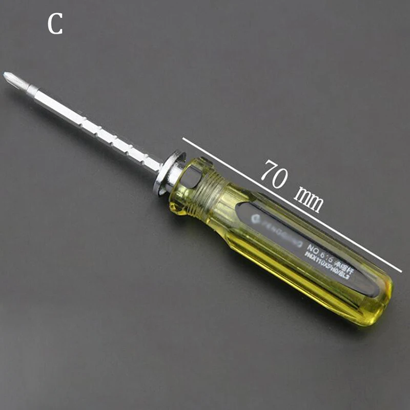 Double-Use Screwdriver Removable Hand Tool Chrome Vanadium Steel Repair Tool Handle Flathead Screw Driver