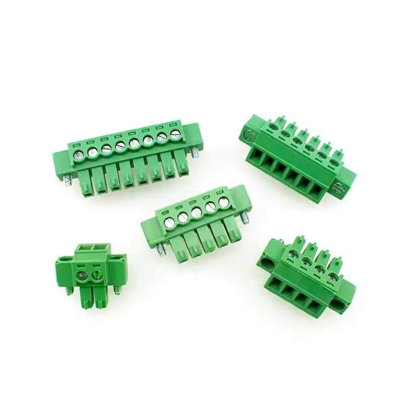 2~5 Stück 3,81 mm grüner Klemmenblock 2EDG mit festen Schrauben, Steckdose 15EDGKM-3.81 Ohren – Detail 5