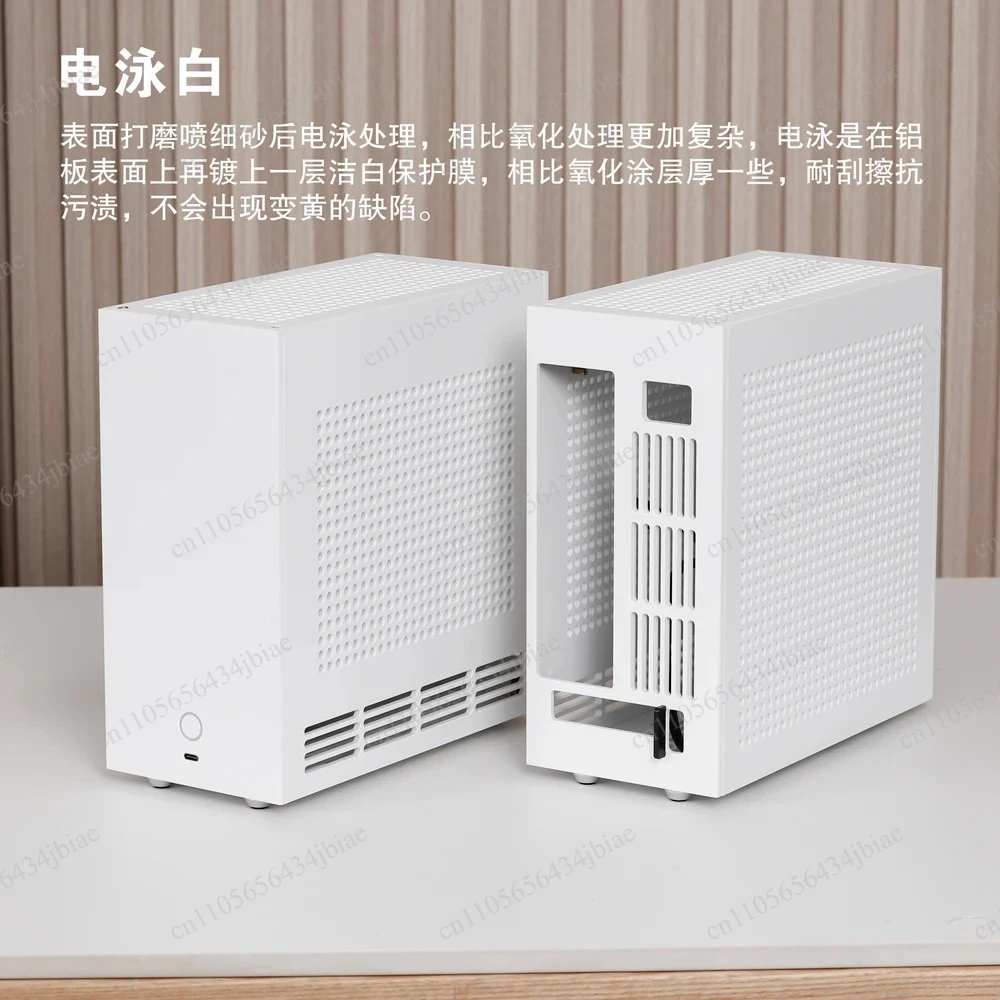 

Half Height Graphics Card CNC Chassis Knife Card Chassis A1 All Aluminum ITX Chassis Small 1U Flex