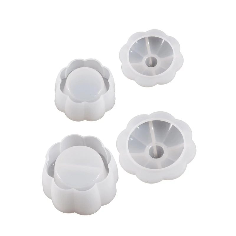 Epoxy Resin Mold Jewelry Box Molds Flower Shaped Storage Container Moulds Silicone Material for Making Storage Box Jar Dropsale