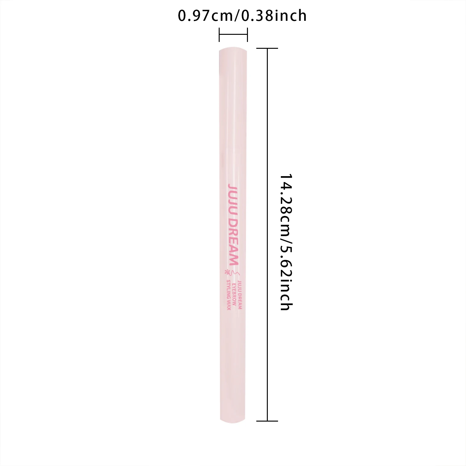 Cepillo de cera para cejas de núcleo plano de doble cabeza, resistente al agua y duradero, ceja marrón negro crema, estilo preciso, contorno transparente