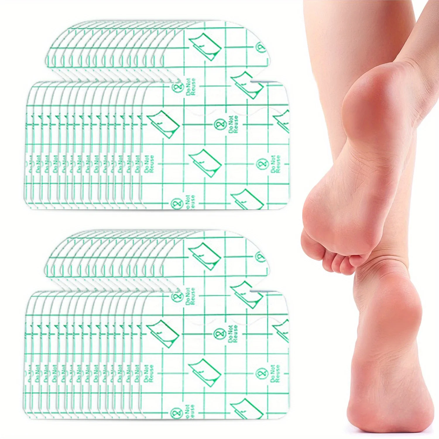 30 قطعة من وسادات الكعب غير المرئية المضادة للرطوبة، وسادات توسيد مسامية، ترطيب وإصلاح الكعوب الجافة المتشققة، وسادات حماية الكعب، رقع ناعمة صديقة للبشرة، العناية بالقدم الحساسة باللون البيج لمرضى السكري