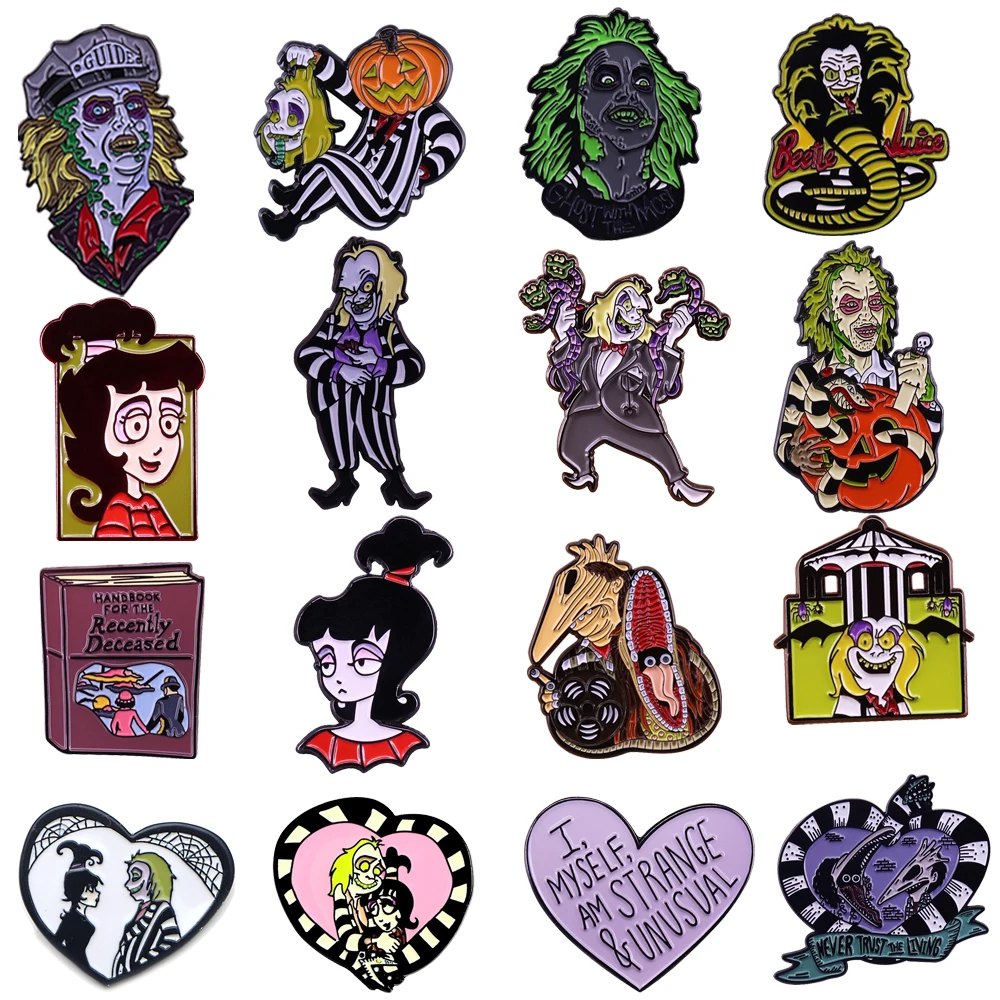 

Halloween Decoration Horror Animation Enamel Pins Lapel Pins for Backpack Brooches for Clothing Badges Jewelry Accessories