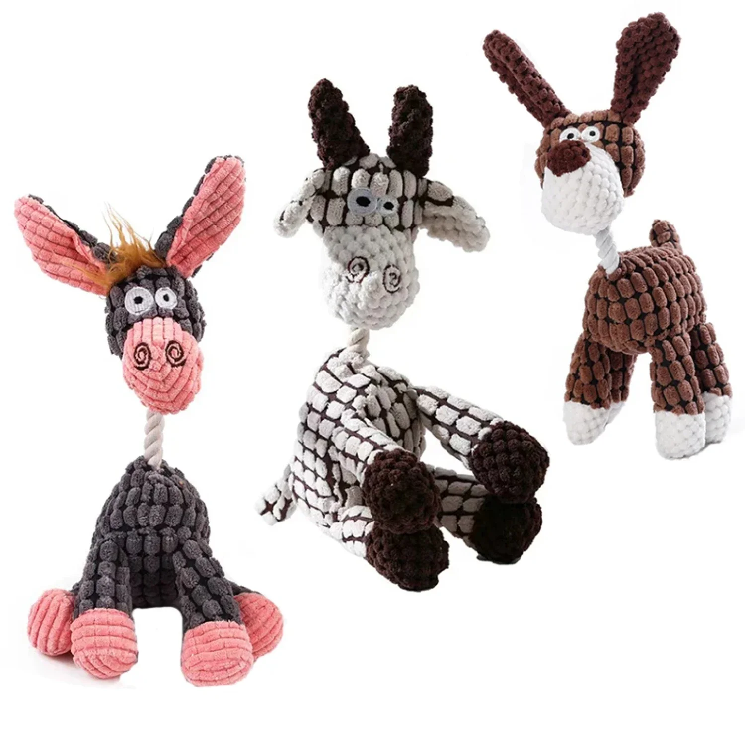 ection - 128 characters Upgrade your pet's toy collection with this irresistibly cute and durable plush donkey - a must-have for