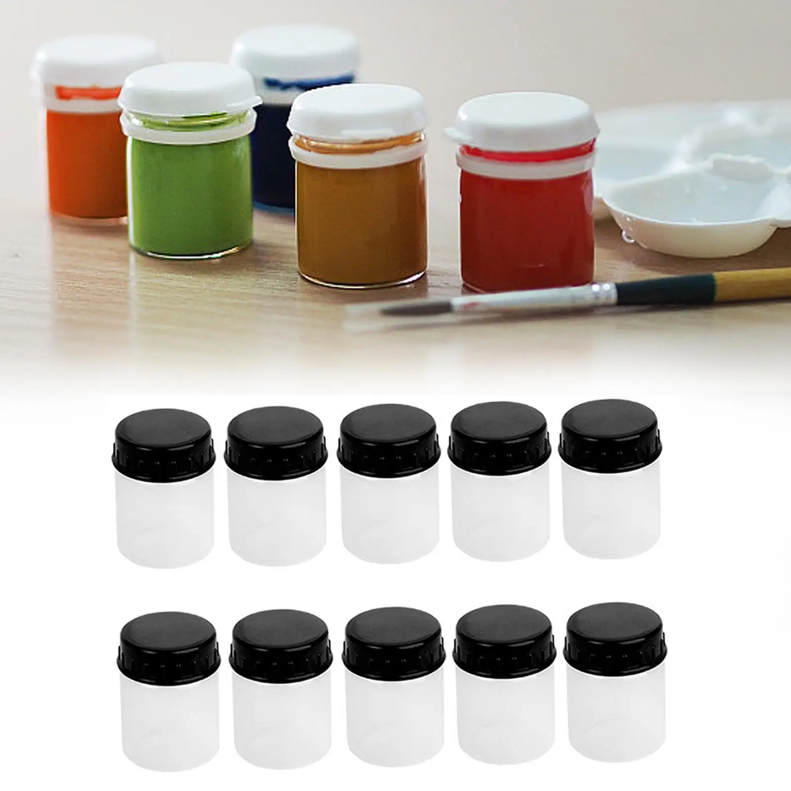 

10 Pieces Airbrush Bottles Paint Storage Bottle Squirt 22cc Clear Model Painting