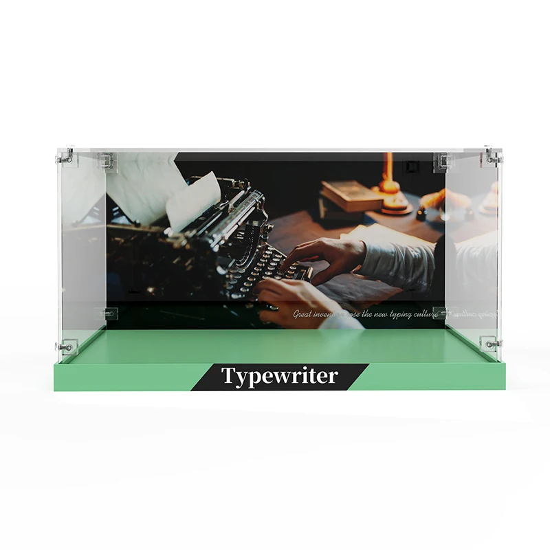 

Acrylic Display Case for Lego 21327 Typewriter Showcase Dustproof Clear Display Box (Building Blocks Set not Included）