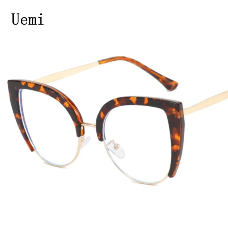 New Retro Anti Blue Light Cat Eye Women Glasses Fashion Trending Metal Frame Clear Lens Reading Female Eyewear Wholesale