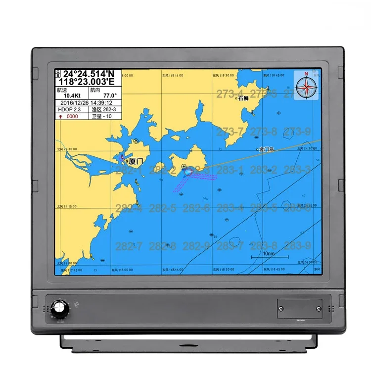 Máquina de gráfico barata e fina Navio de 17 polegadas Navegador GPS Beidou e posicionamento de modo duplo GPS
