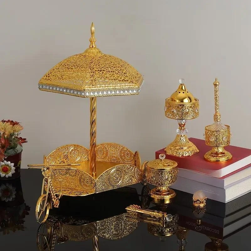 Bicycle Umbrella Frame Incense Burner 6-piece Set Home Furnishings Electroplating