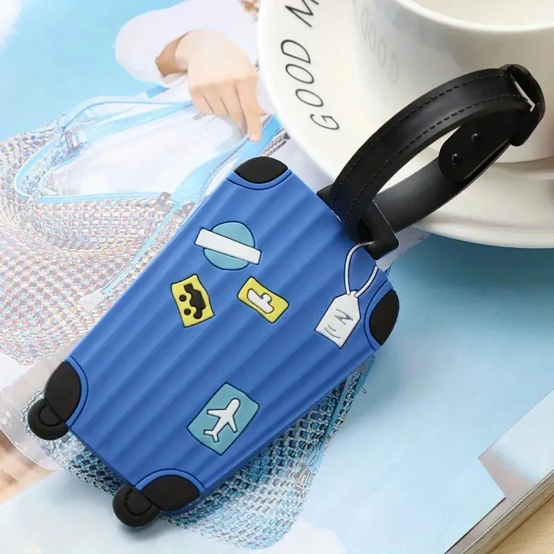 1 Pcs New Fashion Silicon Luggage Tags Travel Accessories For Bags Portable Luggage Tag Cartoon Style For Girls Boys