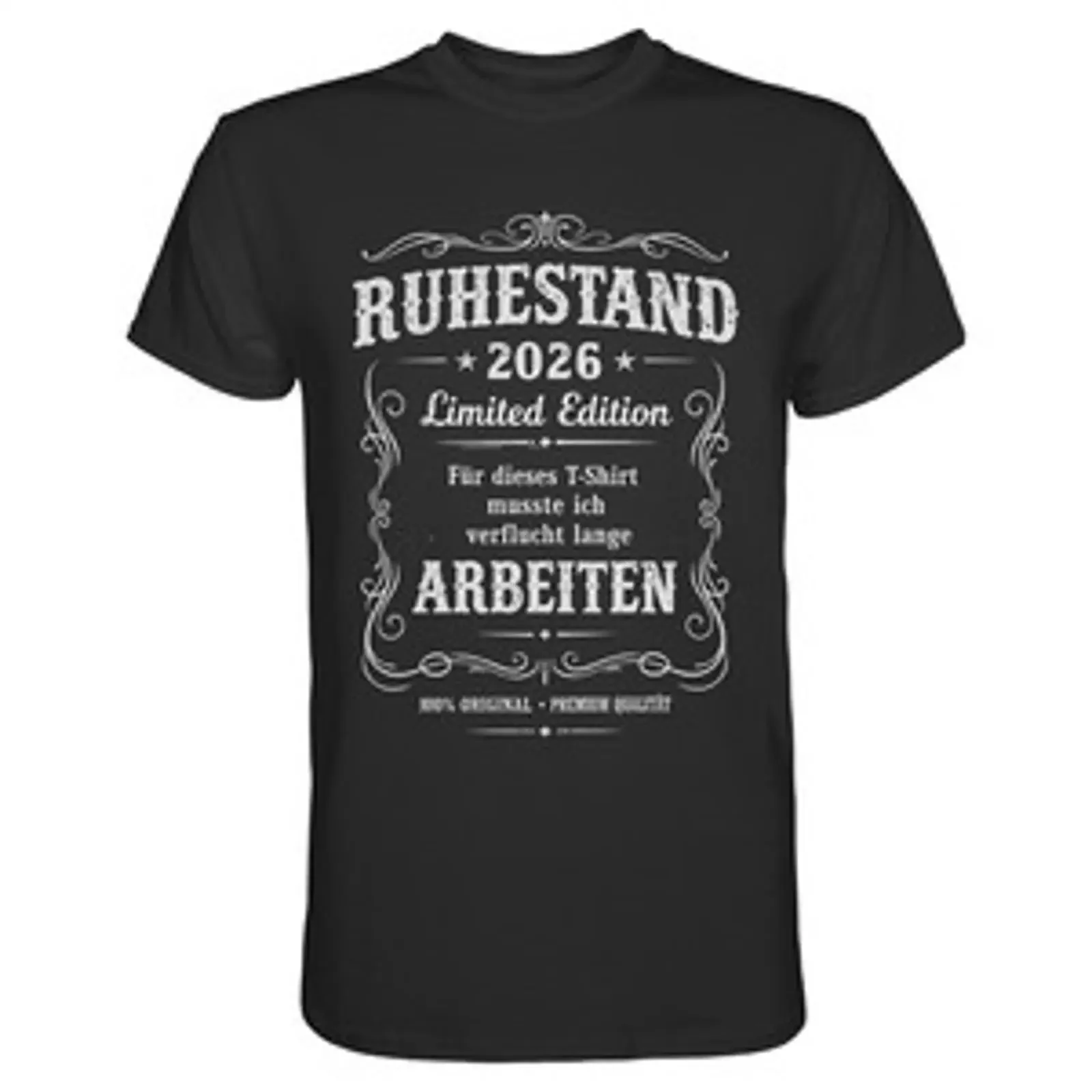 Футболка Ruhestand 2026 с надписью для увольняющегося сотрудника, подарок на прощание, с юмором, винтажная, с эффектом потертости, дышащая, повседневная, стильная, мужская