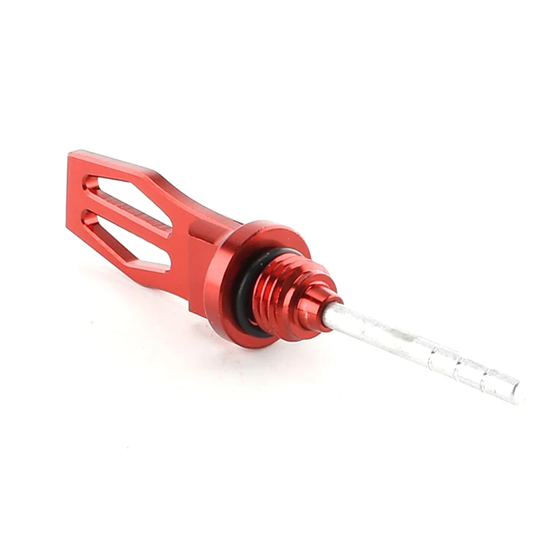 1 PC เครื่องยนต์รถจักรยานยนต์ระดับน้ํามัน Dipstick รถจักรยานยนต์การปรับเปลี่ยนชิ้นส่วน CNC เครื่องจักรกลที่มีความแม่นยํา Al โลหะผสมน้ํามัน Dipstick