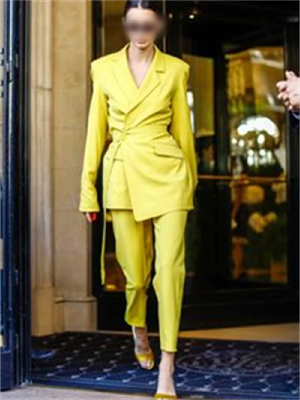 Ken Dall-2-Piece Suit Set for Women, Slim Fitting Blazer, Jacket Pants, Celebrity , Fashion Outfit, Autumn Winter Customized